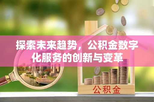 皋兰探索未来趋势，公积金数字化服务的创新与变革