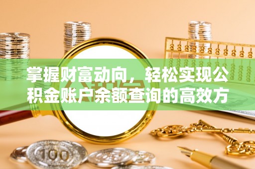 皋兰掌握财富动向，轻松实现公积金账户余额查询的高效方式